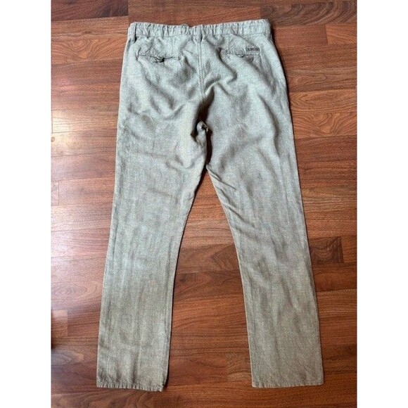 Private Member PM Brand Linen Blend Pants‎ XL Green Drawstring Style 82142 - Picture 7 of 12